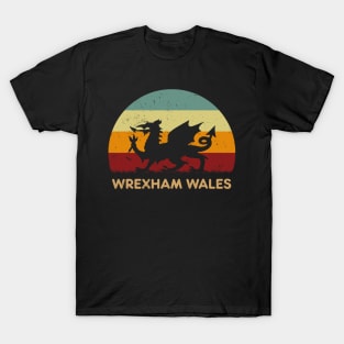 Retro Sunset - Wrexham Wales T-Shirt